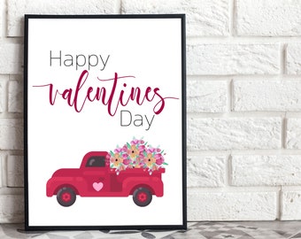 Valentines Printable Art, Valentines Gift, Printable Digital Print, 5 sizes, INSTANT DOWNLOAD