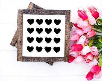 Valentine Day print, Valentine party decor, Valentine sign, Farmhouse Valentine wall art, Black heart wall art, Valentine decor, Heart sign