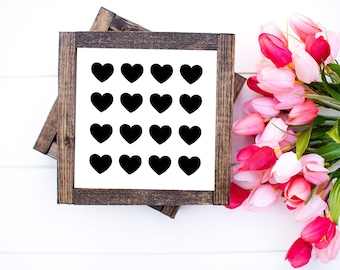 Valentine Day print, Valentine party decor, Valentine sign, Farmhouse Valentine wall art, Black heart wall art, Valentine decor, Heart sign
