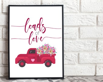 Valentines Printable Art, Valentines Gift, Printable Digital Print, 5 sizes, INSTANT DOWNLOAD