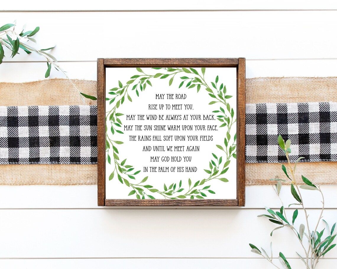 Irish blessing printable May the Road Rise Up Irish prayer | Etsy