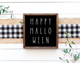 Halloween printable wall art, Happy Halloween print, Farmhouse Halloween decor, Halloween sign, Halloween digital print, Fall saying