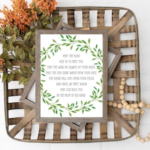 Irish Blessing Printable, May the Road Rise Up, Irish Prayer, Prayer of St Patrick, Irish Home ...