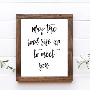 Irish blessing print, Irish prayer, Irish wedding gift, Irish blessing sign, May the road rise up to meet you quote, Irish housewarming gift