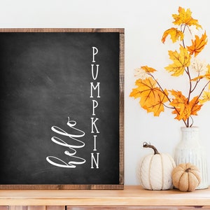 Fall print, Thanksgiving decor, Hello Pumpkin sign, Fall farmhouse printable, Fall wall decor, Thanksgiving printable, Fall decor