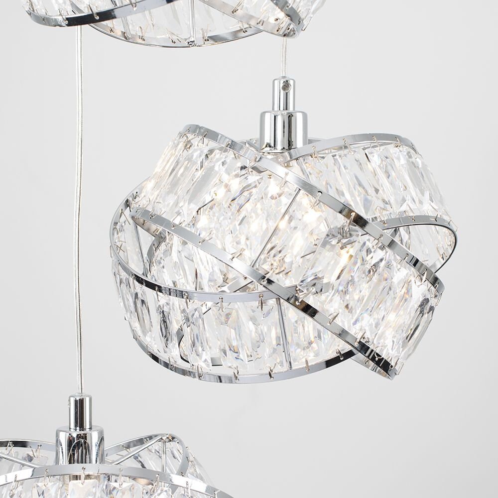 Entrelazado 3 way techo colgante luz Cromo Claro-Hogar | Etsy