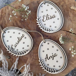 Personalized Easter pendants | Easter decorations | Easter gifts | personalized Easter eggs | Easter eggs made of wood | Personalized Easter decorations