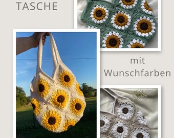 Crocheted bag with your desired colors • personalized bag • shoulder bag • Boho