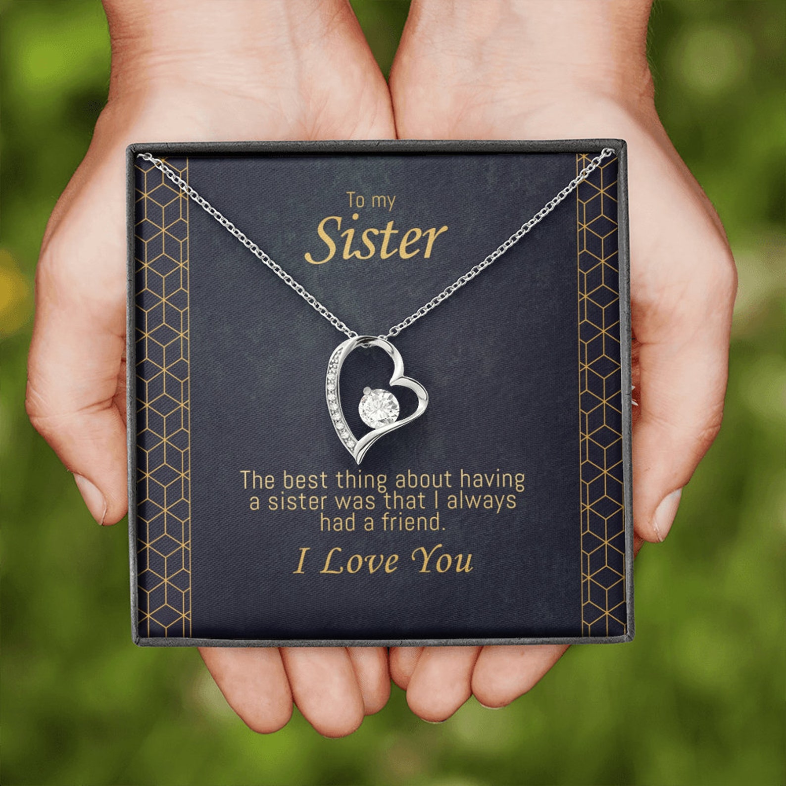Sister Meaningful Necklace Sister Birthday Gift Elegant Etsy