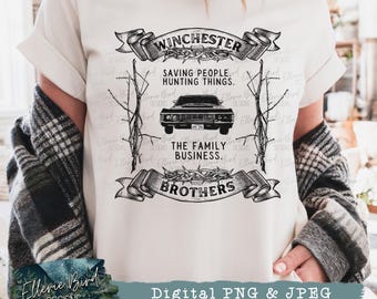 Winchesters Familiengeschäft PNG, digitaler Download, Sublimation