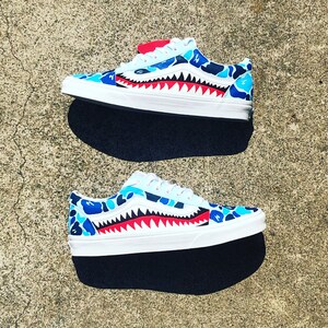 bape vans blue