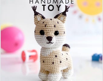 LISTO PARA USAR - Amigurumi de guepardo Lynx Lo de crochet: Mini peluche hecho a mano