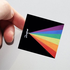 Sticker lampe de poche prisme arc-en-ciel