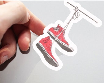Roter Washi Sticker