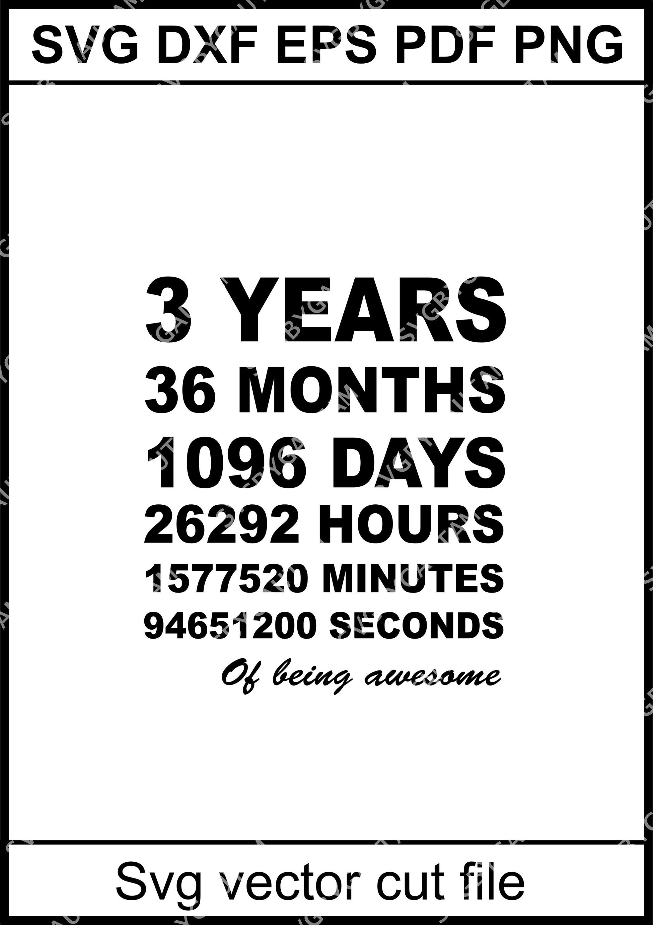 3-years3-months3-weeks3-days3-hours3-minutes3-seconds-etsy