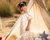 FUN FAIR-Flouncy Frilled Maxi Shift Dress