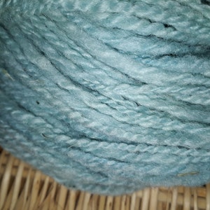 Handspun Ryeland Yarn, Hand dyed with Organic  Homegrown Indigo
