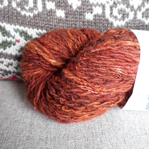 Hand spun, Hand dyed, Texel Yarn