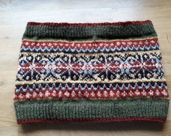 Handknitted Fair Isle Cowl