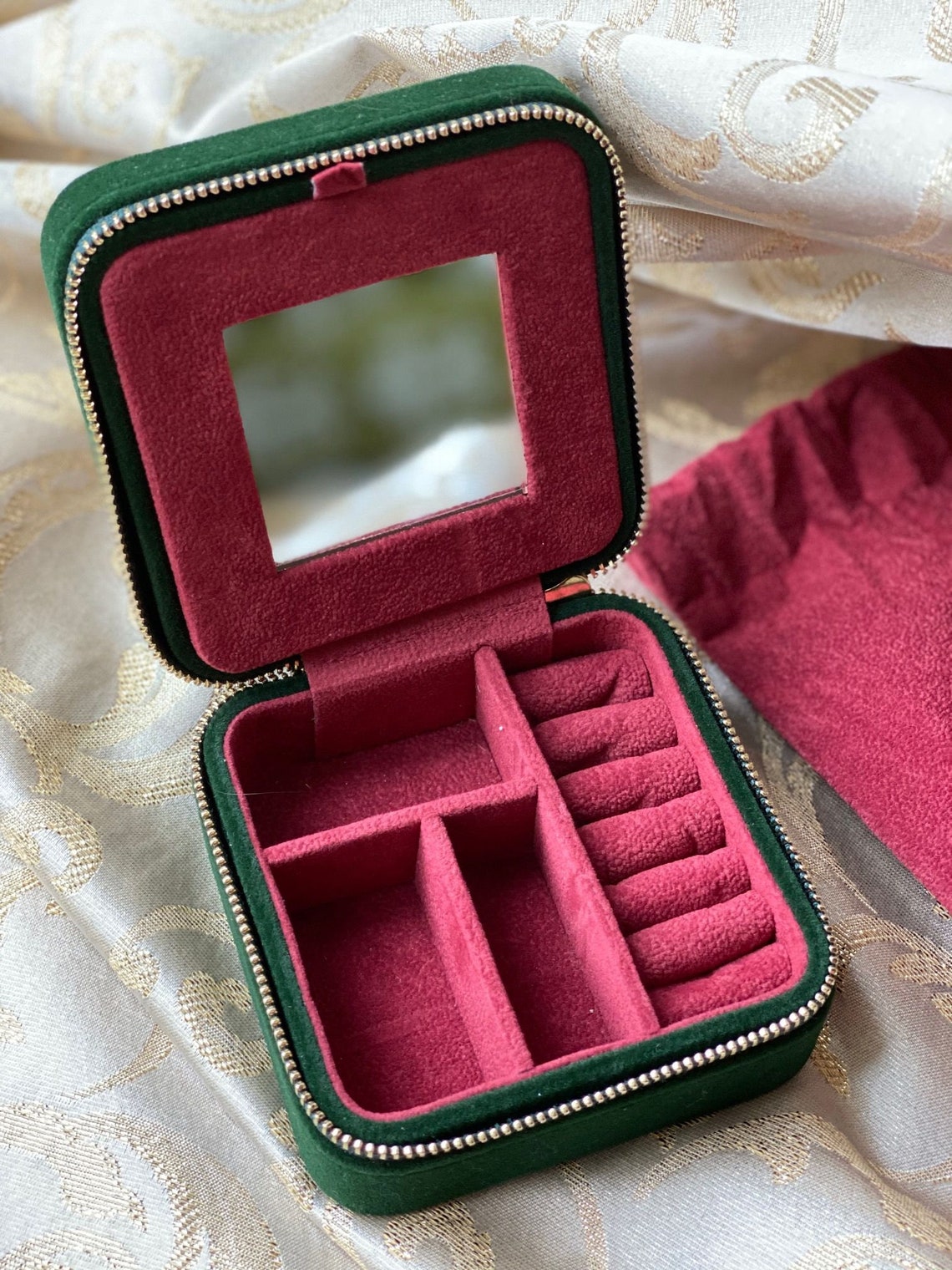 travel jewelry case velvet