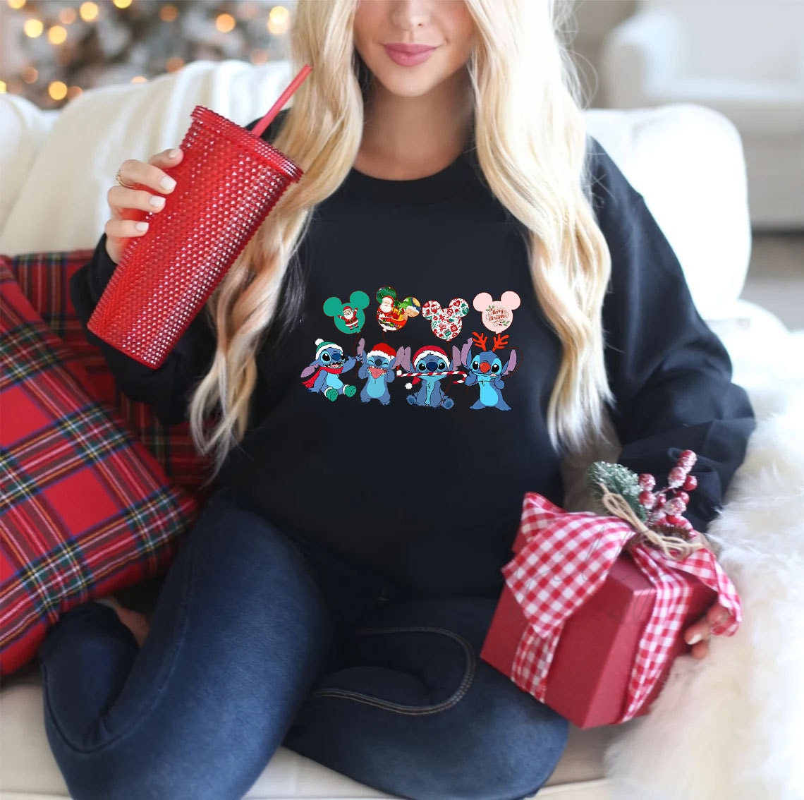 Discover Disney Christmas Shirt, Stitch Christmas Shirts, Disney Sweatshirt