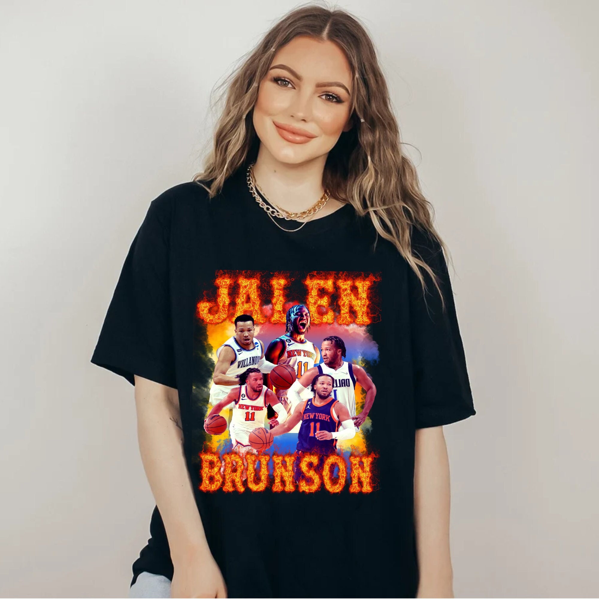 Discover Jalen Brunson Vintage 90s Shirt, Jalen Brunson Bootleg Retro Shirt