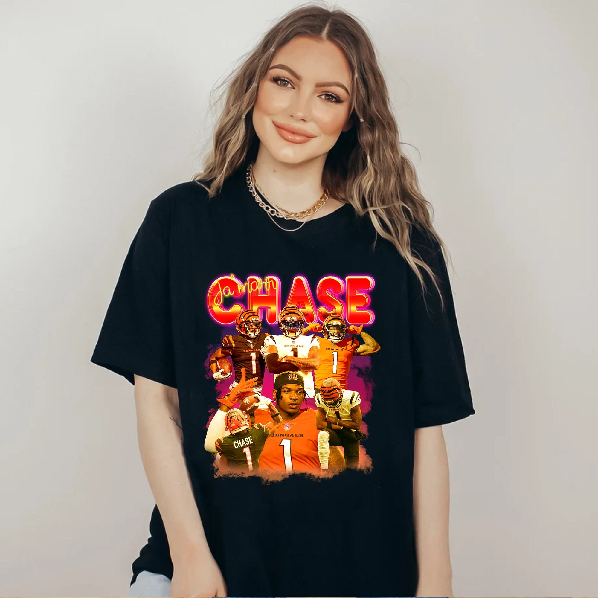 Ja'Marr Chase Vintage 90s Shirt, Ja'Marr Chase Bootleg Retro Shirt