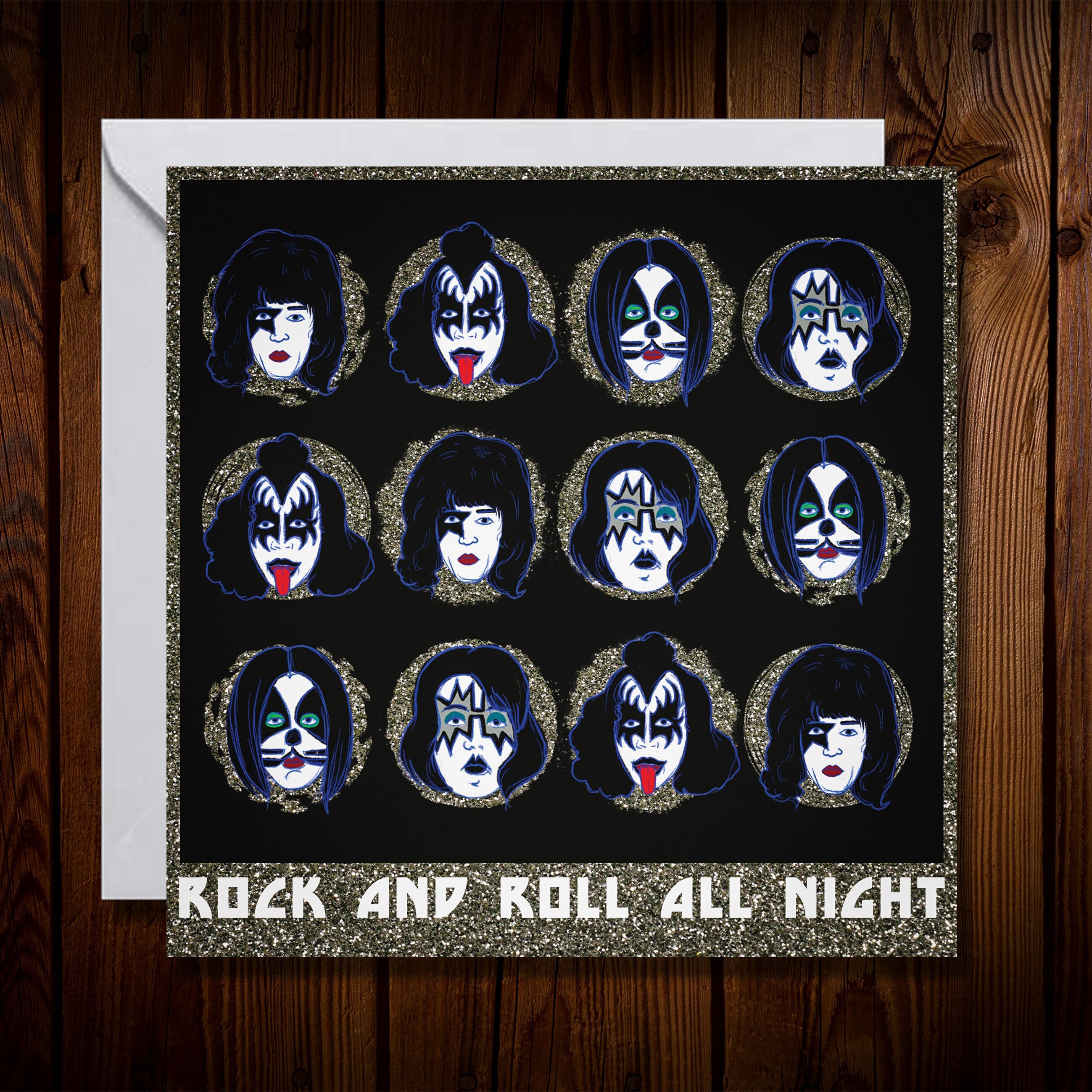 Kiss Birthday Card Meme Card Funny Birthday Card Rock N Etsy