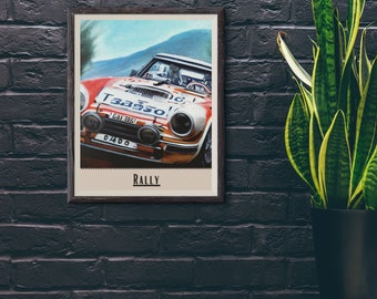 Porsche Rally Poster - Etsy