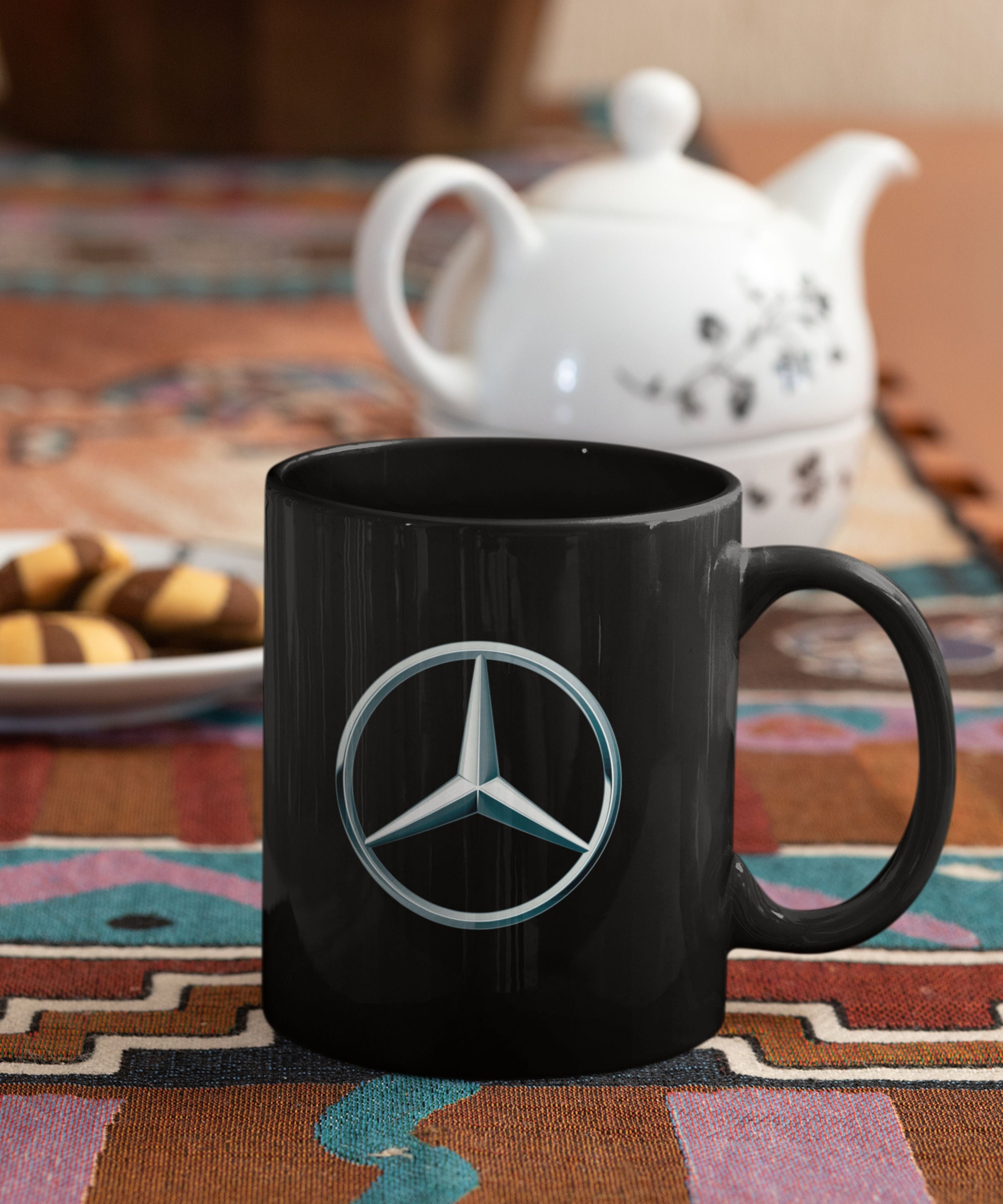 Mercedes-Benz 300 E Keep Calm and Drive Coffee Tea Ceramic Mug, Size: 15 oz, White