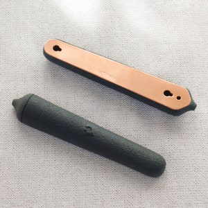 Dark Teal Ceramic Mezuzah Case image 2