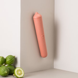 Terracotta Modern Ceramic Mezuzah Case - Contemporary Jewish Doorpost Encasement