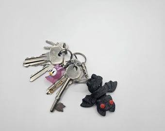 3D printed articulated bat keyring- Flexi animal keyring- Fidget keyring