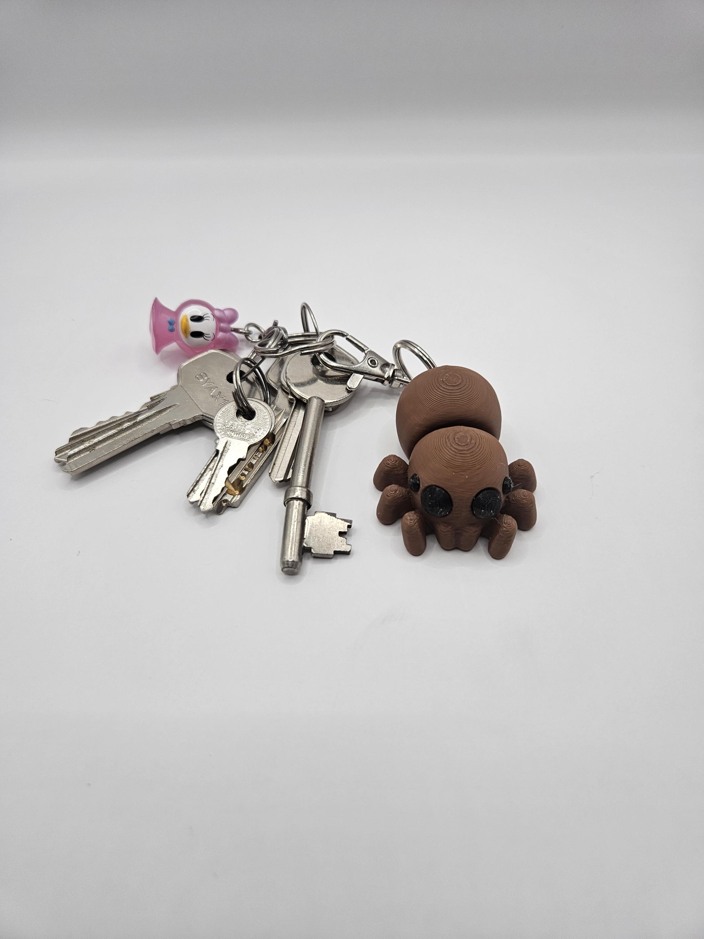3D Printed Articulated Spider Keyring- Flexi Animal Keyring- Fidget ...