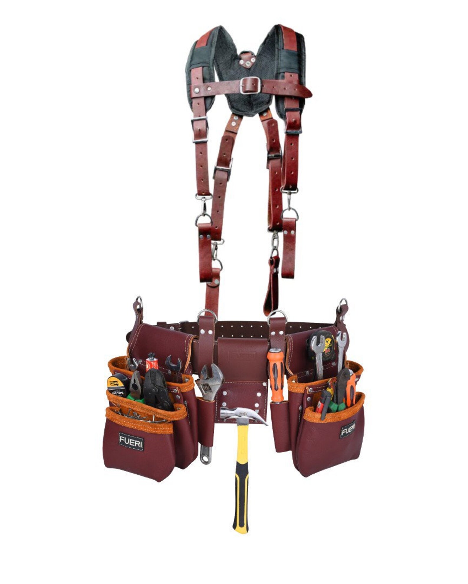 Leather Tool Belt with Suspenders Professional Nail Pouch Etsy