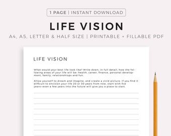 Minimalist Printable Vision Board Templateprintable Dream - Etsy Israel