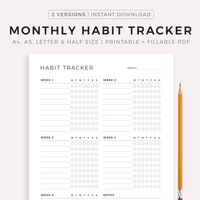 Habit Tracker Printable | Digital Habit Tracker | Routine Builder ...