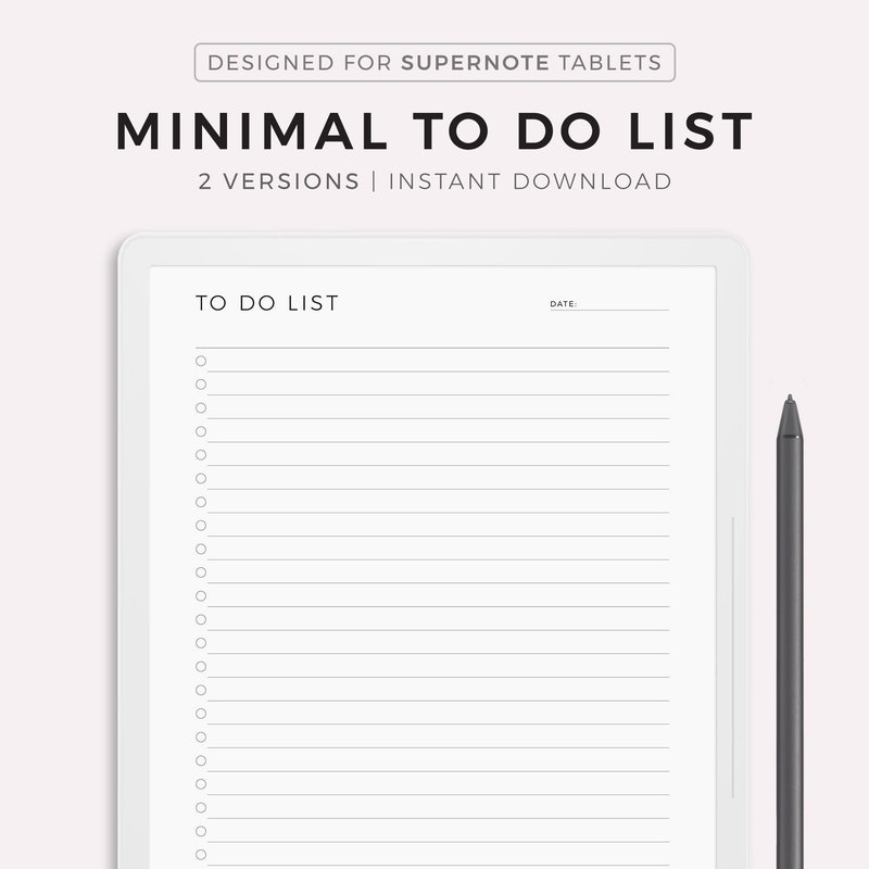 Supernote to Do List - Etsy
