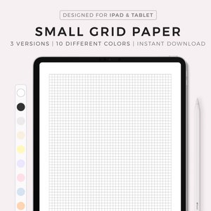Carta a quadretti piccoli, carta a quadretti, modello digitale per Goodnotes, Notability, iPad, download immediato