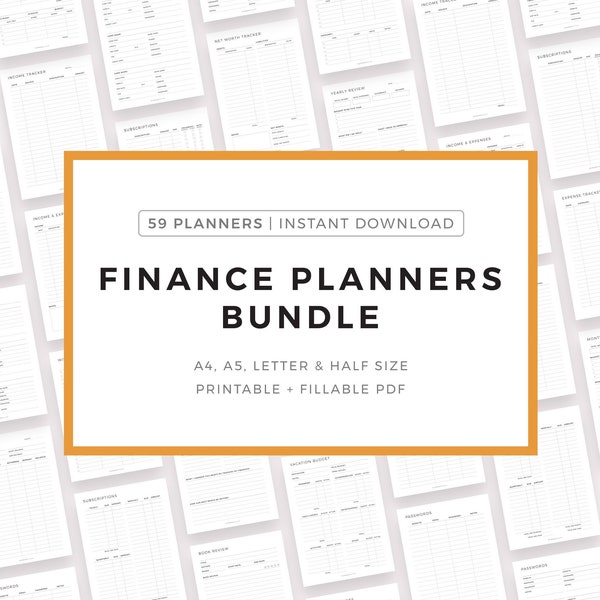 Finanzplaner Einlagen Bundle Printable, A4/A5/Letter/Half Letter, Sofort Download PDF