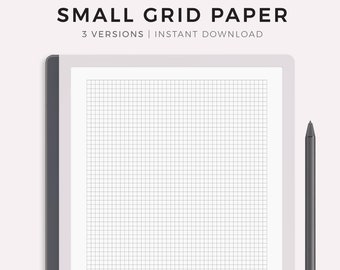 Small Grid Paper for Remarkable 2, Instant Download