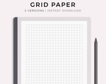 Grid Paper for Remarkable 2, Squared Paper, Instant Download