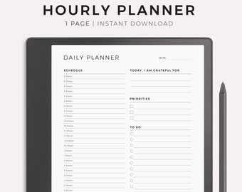 Planificador horario para Kindle Scribe, descarga instantánea