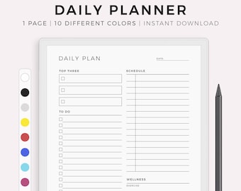 Agenda quotidien pour Remarkable Paper Pro, téléchargement immédiat