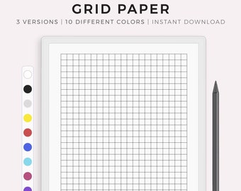 Grid Paper for Remarkable Paper Pro, Squared Paper, Instant Download
