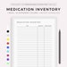 Medication Inventory Template for Remarkable Paper Pro, Instant ...