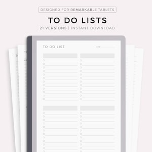 Remarkable 2 向け To Do リスト バンドル、タスク リスト テンプレート、即時ダウンロード