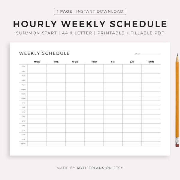 Wöchentlicher Stundenplaner Landschaft, Digitaler Wochenplaner, Woche auf einen Blick, Wöchentliche Agenda, Schreibtischplaner, Wöchentliche To Do Liste,
