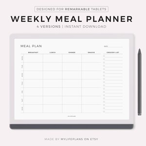 Planificateur de repas hebdomadaire pour 2 personnes remarquables, paysage, planificateur de menus 7 jours, planificateur de préparation de repas, planificateur de nourriture, téléchargement immédiat