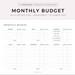 Monthly Budget Planner Landscape Printable PDF Budget Tracker - Etsy